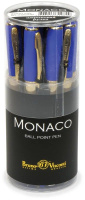 Ручка "Monaco. Синяя" шарик., 0,5мм, пластик/металл., синие чернила + стержень