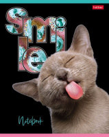 Тетрадь А5  80л кл. Hatber "Улыбнись!" выб.лак.*