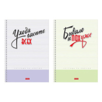 Тетрадь А4  96л ЛИН. гребень Hatber "Пределы нормы" перф., мат.лам., 2диз.в блоке