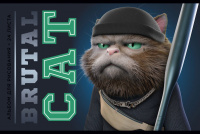 Альбом А4 24л скоба "Брутальные коты" твин-лак