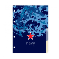 Разделители для тетрадей на кольцах А5 4л. Альт "Милитари"