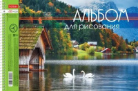 Альбом А4 48л гребень "Очарование природы"  пл. 100 гр/м, тисн., перфорация