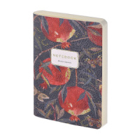 Записная книжка А6  60л. кож.зам., мягк.пер. "Гранат" лин.