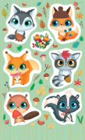 Наклейки детские 15*9см  "Лесные звери" Наклейки детские 15*9см  "Лесные звери"