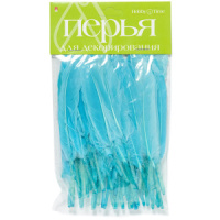 Набор Перья для декорирования №5 одноцветные, 6 видов