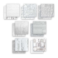 Набор бумага для скрап. 20х20 см 190 гр/м двуст. "Белый" 7 листов