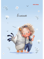 Блокнот А6  24л скоба "Пастельные животные" клетка