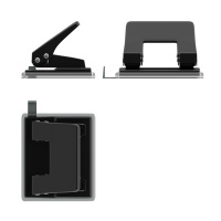 Дырокол EK Quadro 20 лист, металл, ассорти