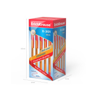 Ручка шар. ЕК R-301 0.7мм ORANGE Stick красная, пласт.корп.