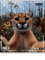 Тетрадь А5 48л кл. Проф-Пресс "Селфи диких кошек" твин-лак., 5диз.в спайке