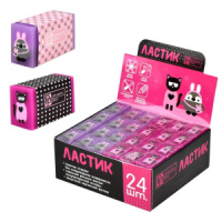 Ластик Феникс+ "Пингвин и кошка" ассорти, 24шт., 4,5*2,5*1,7см*