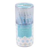 Ручка гелевая BV  0,5мм "UniWrite. Light blue polka dots" синяя