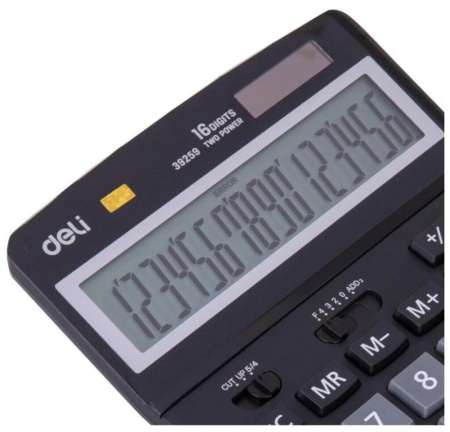 Калькулятор  16 разр. Deli  настольный, черный E39259