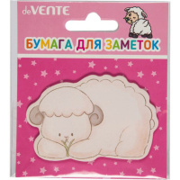 Бумага с липким краем  20л, фигурная Lamb, Cat and Fox, ассорти