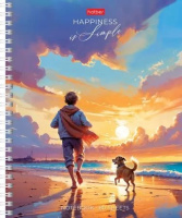 Тетрадь А5  80л ЛИН. гребень Hatber "В хорошей компании" софт-тач, 2диз.в спайке