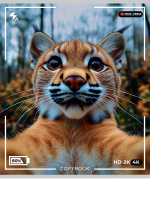 Тетрадь А5 48л кл. Проф-Пресс "Селфи диких кошек" твин-лак., 5диз.в спайке