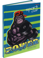 Записная книжка для мальчишек А5  80л., 7БЦ "Обезьяна бодибилдер" глянц.лам.