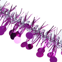 Мишура d=6см, 2м, ПВХ, двуцветная с декором, ассорти