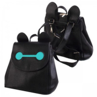 Рюкзак молодёжный  31х27х11, чёрный с бирюзовым, КОЖЗАМ