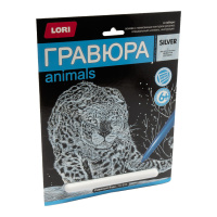 Гравюра 18*24см с эффектом серебра "Снежный брас" 6+