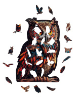 Пазлы деревянные 124 элемента 260*180мм  "Филин"