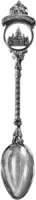 Ложка сувенирная "Исаакий", чеканка, серебро