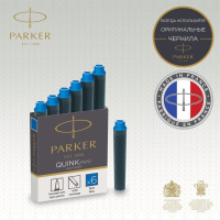 Parker Картридж Quink Ink Z17 MINI синие чернила 6 шт.
