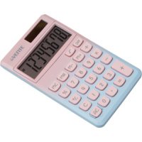 Калькулятор  8 разр. deVENTE"  карманный, голубой и розовый деграде DP-4