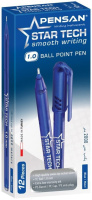 Ручка шар. PENSAN "STAR TECH" , 1мм, синяя, игольчатый стержень