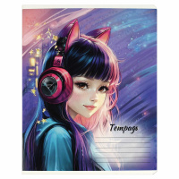 Тетрадь А5 18л кл. Феникс+ "Очаровательные девочки" выб.УФ-лак, белизна 100%