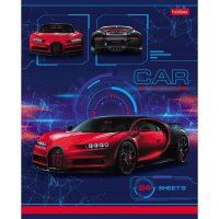 Тетрадь А5 24л лин. Hatber "Car Design" белизна 98%