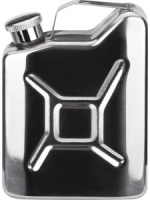 Фляжка  подарочная 150мл "Горючее" серебристая