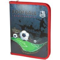 Папка д/тетрад. А5 (230*180*25) 1отд. молния вокруг, пластик "Улетный футбол"