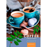 Блокнот А6  40л гребень "Чашка кофе" клетка