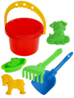 Набор игрушек. Ведро 0,8 л + лопатка 13 см + грабли 13 см