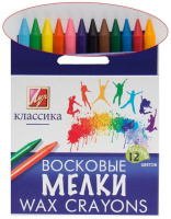 Мелки восковые ЛУЧ Классика 12цв, круглые, 8*90мм