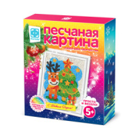 Аппликация из песка "Наряжаю елку" 5+