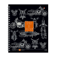 Тетрадь А5  96л кл. гребень Альт "Blueprint" глянц.лам., бел.100%