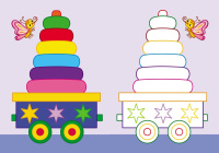 Раскраска по образцу "Едет, едет паровоз", ф.А5, 8стр., для 3-4лет