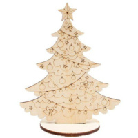 Заготовка деревянная НГ  "Ёлочка-карнавал" 15*16см