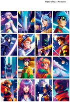 Наклейки стикеры 23*33см "Аниме"