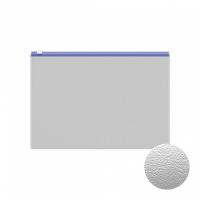 Конверт на молнии A4  Fizzy Clear c цветной молнией, прозрачный