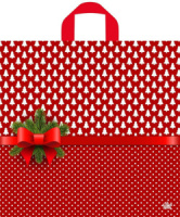 Пакет с петлевой ручкой 42х44 (70мк) Ёлочки-горошки, ПВД