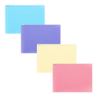 Конверт на молнии С6 (175*120мм) непрозрачный Fizzy Pastel, ассорти