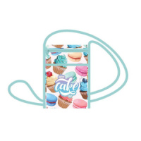 Кошелек  "Кексики", на молнии с карманом, печать на ткани