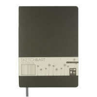 Скетчбук 179*250мм  80л., сшивка, 100гр/м2, "Sketch and Art. Серый"