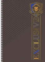 Тетрадь А4  96л кл. гребень Hatber "Animals crest" мат.лам., 3Dфольга, белизна 98%