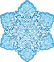 Вырубная фигурка 8*8см "Снежинка"