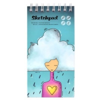 Скетчпад 105*210мм  80л., гребень, 100гр/м2 "Тучи как люди" тв.обл.