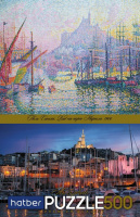 Пазлы  500 элементов  330*480мм. "Art&Photo. Поль Синьяк. Вид на порт Марселя" Premium